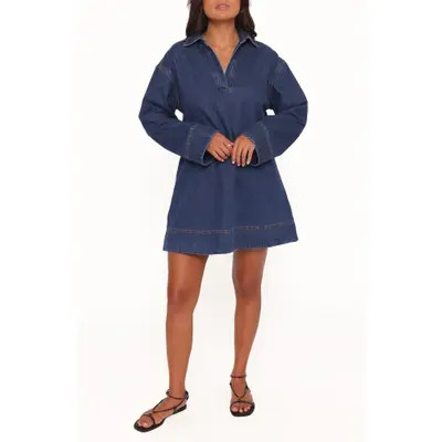 Petal & Pup Genesis Minidress in Indigo at Nordstrom, Size X-Large | Nordstrom