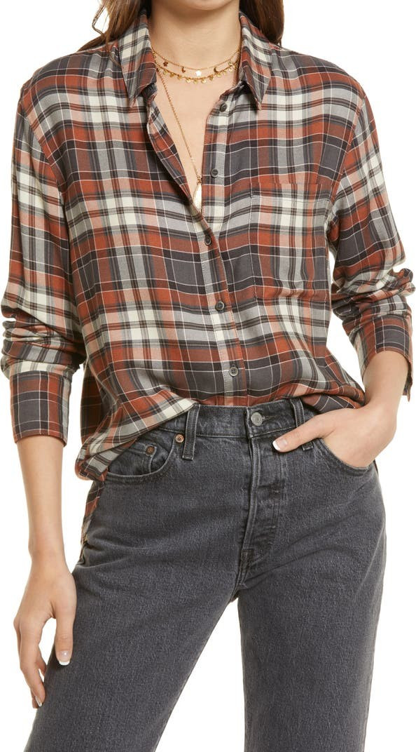 Plaid Boyfriend Shirt | Nordstrom