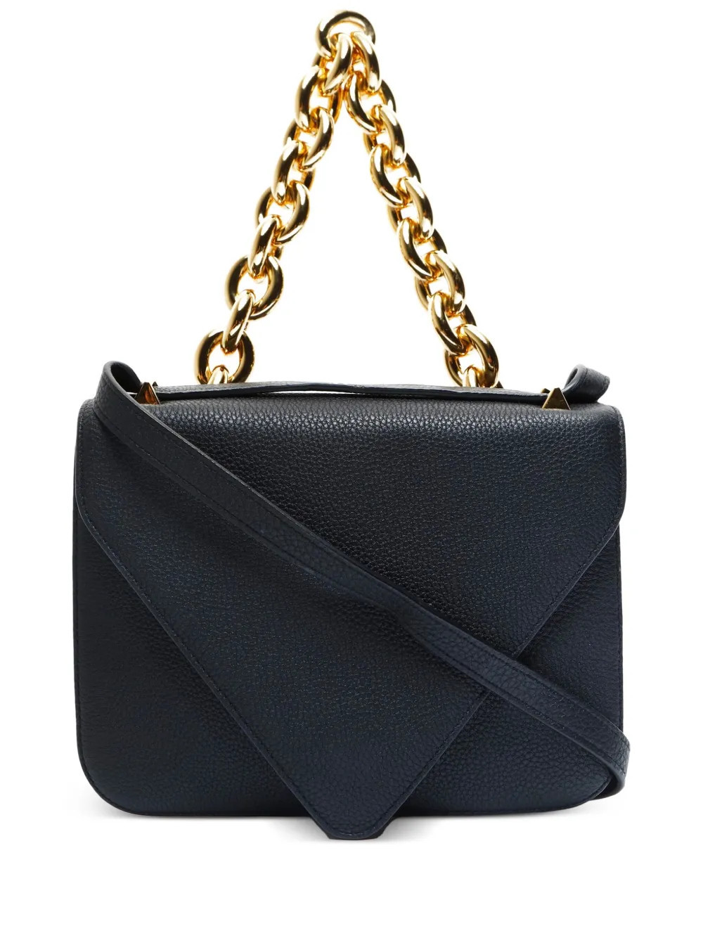 Bottega Veneta Pre-Owned chain mount envelope shoulder bag - Black | Farfetch Global
