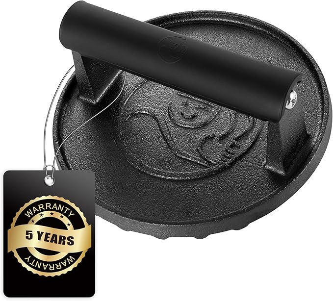 2 lb Smash Burger Press for Griddle, Heavy Duty Hamburger Press w/Heat Resistant Handle, Cast Iro... | Amazon (US)