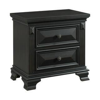 Picket House Furnishings Trent 2-Drawer Antique Black Nightstand CY650NS - The Home Depot | The Home Depot