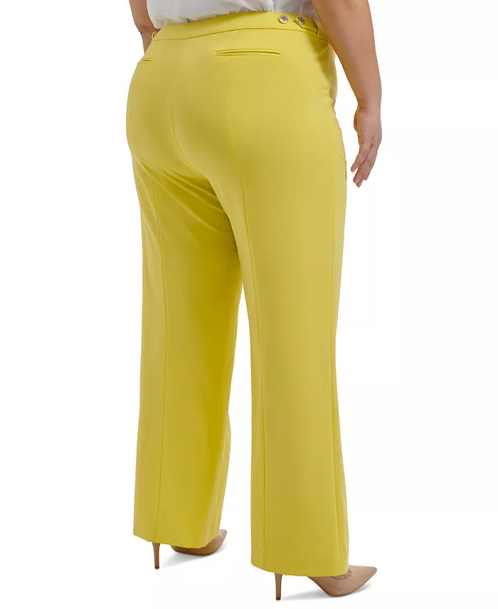 Plus Size Lux Highline Tab-Waist Pants | Macy's