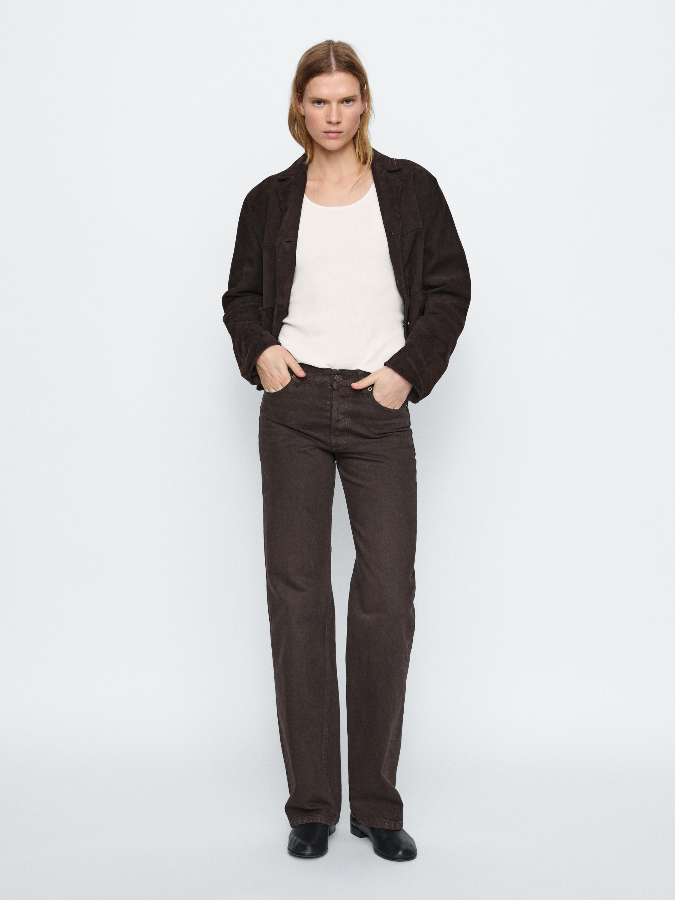 Mid-waist wide-leg jeans | Massimo Dutti US