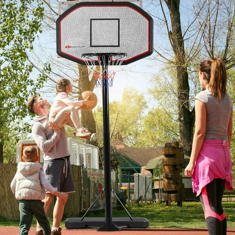 Costway 10ft 43'' Backboard In/outdoor Adjustable Height Basketball Hoop System - Walmart.com | Walmart (US)