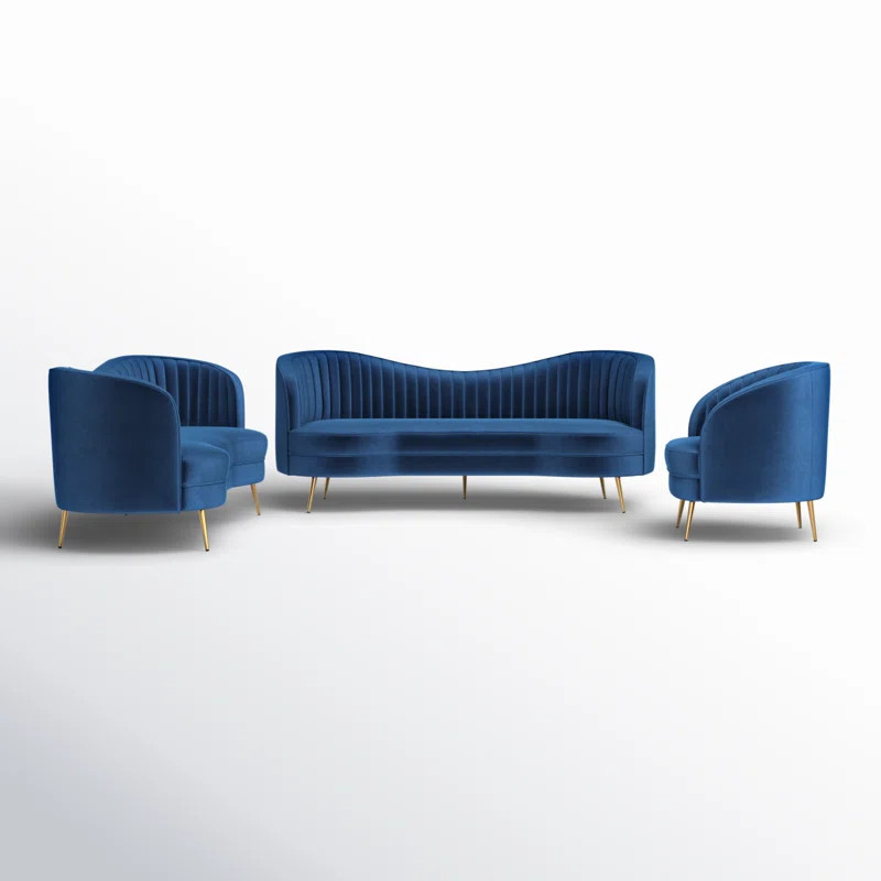 Westerham 3 - Piece Velvet Living Room Set | Wayfair North America