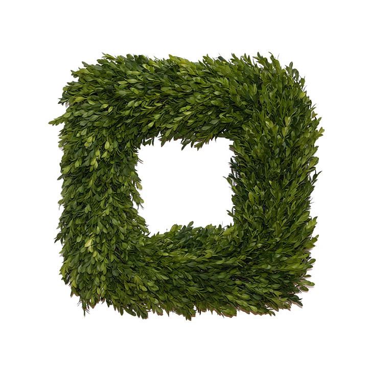 Square Boxwood Wreath | Fig and Dove