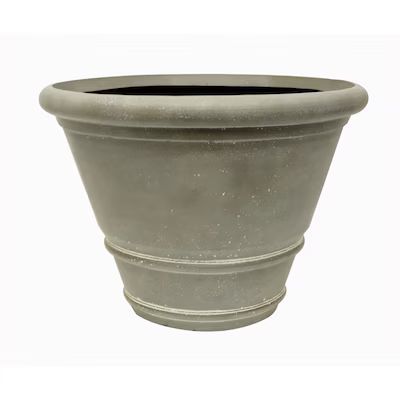 Extra Large (65+-Quart) 29-in W x 22-in H Grey White Wash Mixed/Composite Planter with Drainage H... | Lowe's