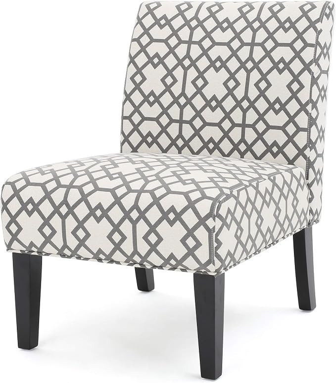 Christopher Knight Home Kassi Fabric Accent Chair, Grey Geometric Patterned | Amazon (US)