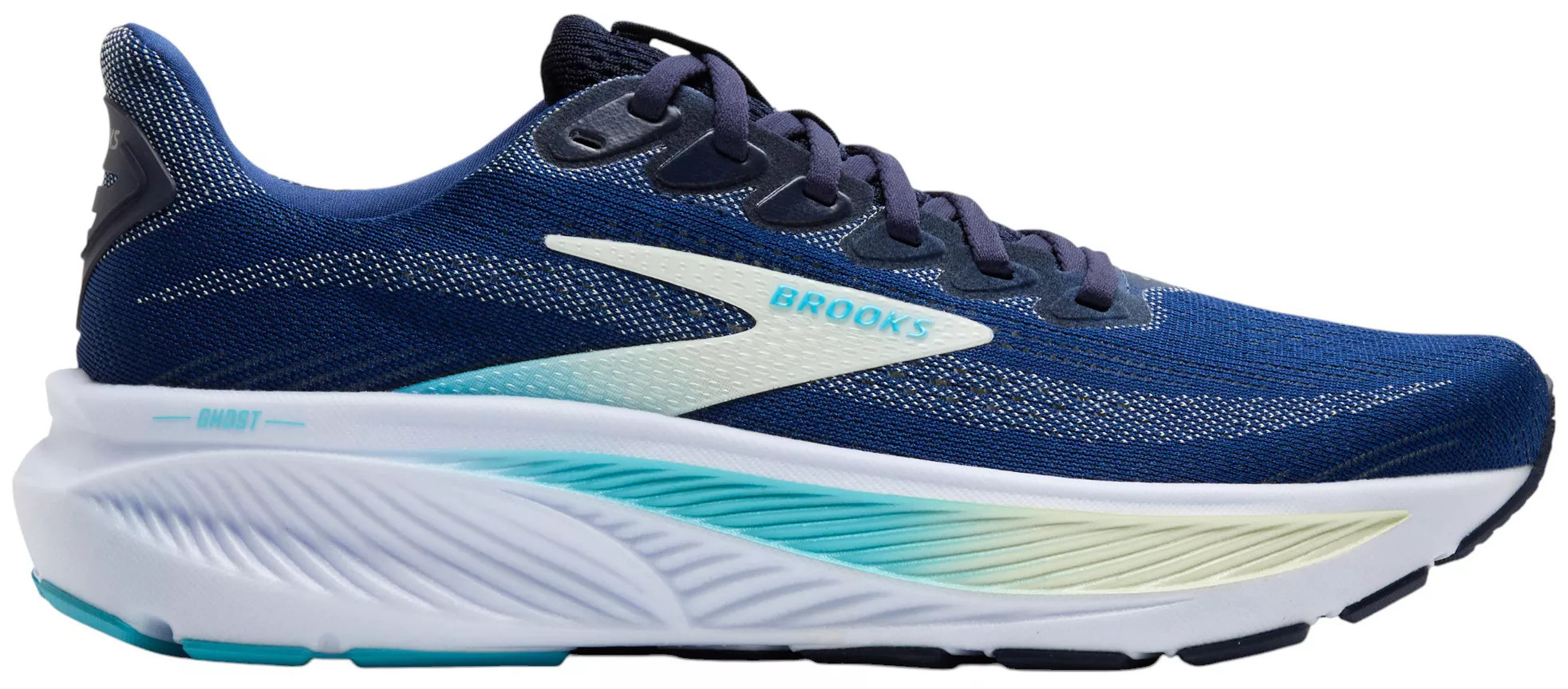 Brooks Women's Ghost 17 Running Shoes, Size 9.5, Navy/Green/Blue | DICK'S Sporting Goods