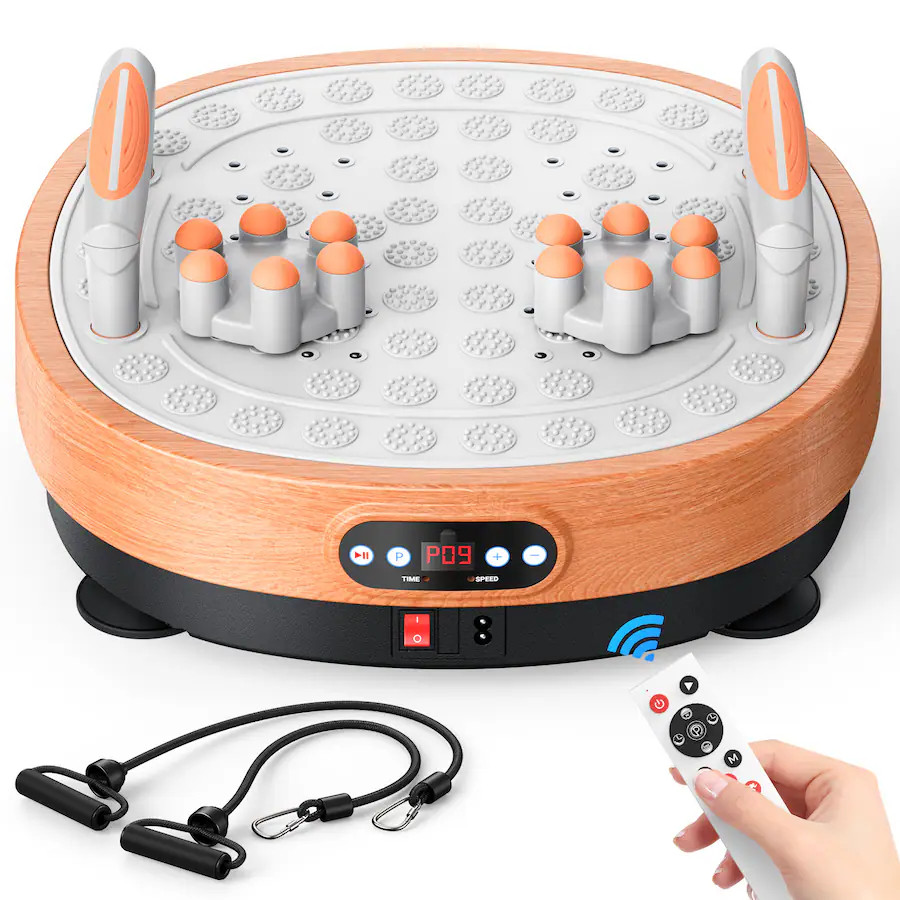 MERACH - Foot Massager Vibration Plate Exercise Machine, Helps Relieves Leg Fatigue - Orange | Best Buy U.S.