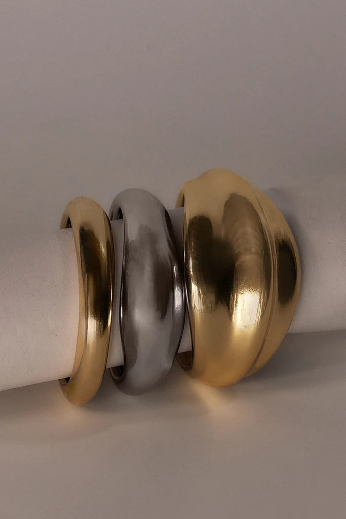 MÉGA WAVE STERLING SILVER CUFF BRACELET | DISSH