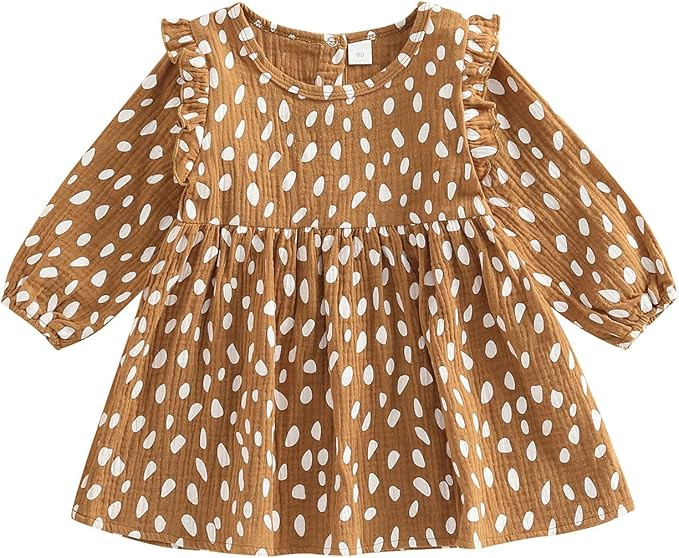 Infant Toddler Baby Girl Long Sleeve Dress Romper Fall Winter Clothes Sister Matching Outfits | Amazon (US)