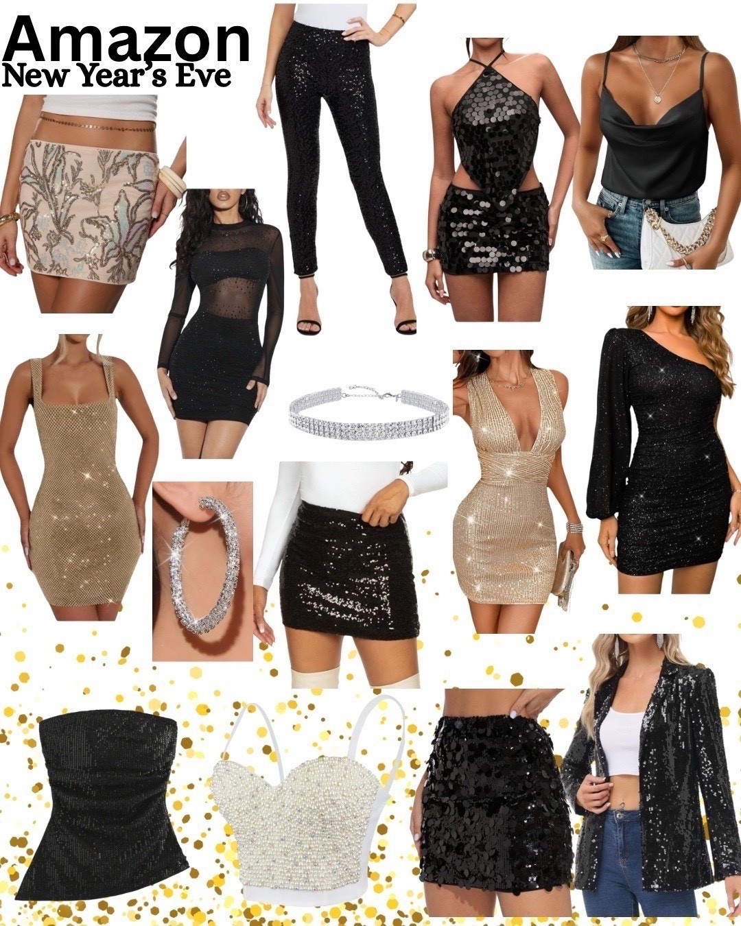 New Year's Eve outfit. New year's outfit. Party outfit. Glitter outfit. Sparkle outfit. Metallic outfit. New Year's Eve party. Amazon style 


#LTKSeasonal #LTKFindsUnder50 #LTKHoliday