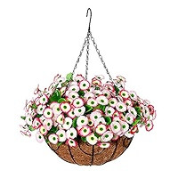 Homsunny Artificial Hanging Flowers in Basket, Silk Flower with 12 inch Flowerpot Centerpieces ,F... | Amazon (US)