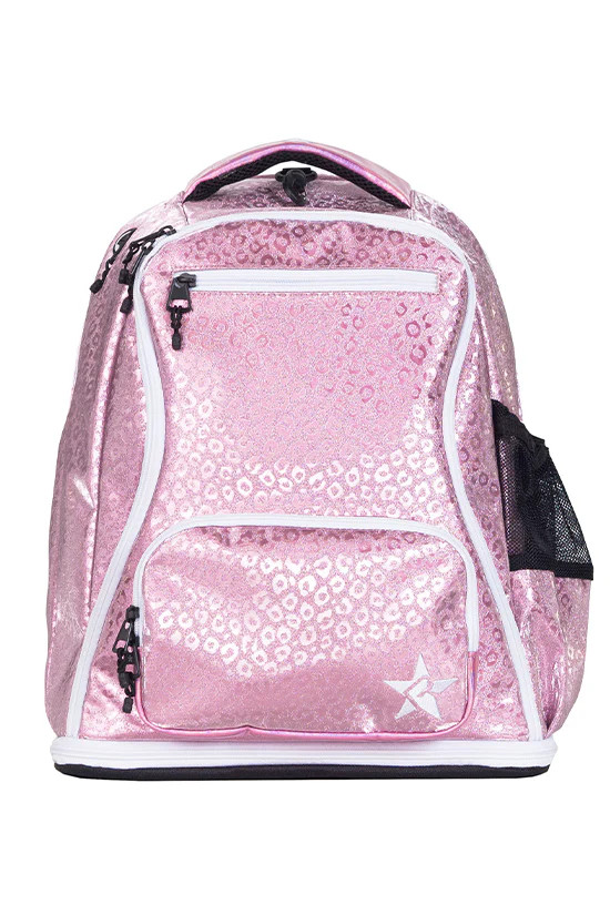 Leopard in Pink Rebel Dream Bag with White Zipper | Rebel Athletic