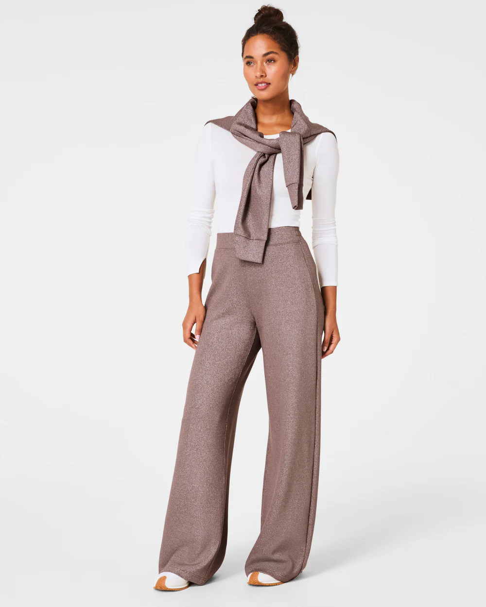 SPANX® AirEssentials Wide Leg Pant with Shimmer | Spanx