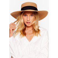 Womens Throwin' Shade Straw Boater Hat - Brown - One Size, Brown | NastyGal (UK, IE)