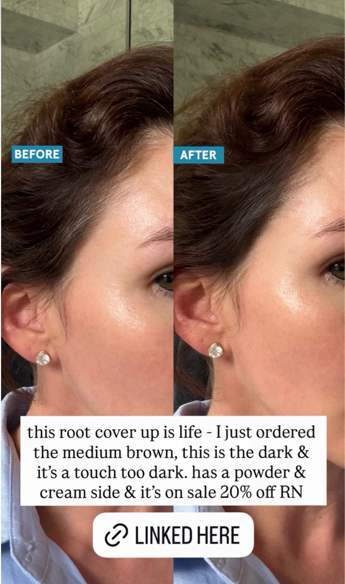 this root cover up is life - I just ordered the medium brown, this is the dark & it's a touch too dark. has a powder & cream side & it's on sale 20% off RN

#LTKgrwm #LTKBeauty #LTKdayinmylife