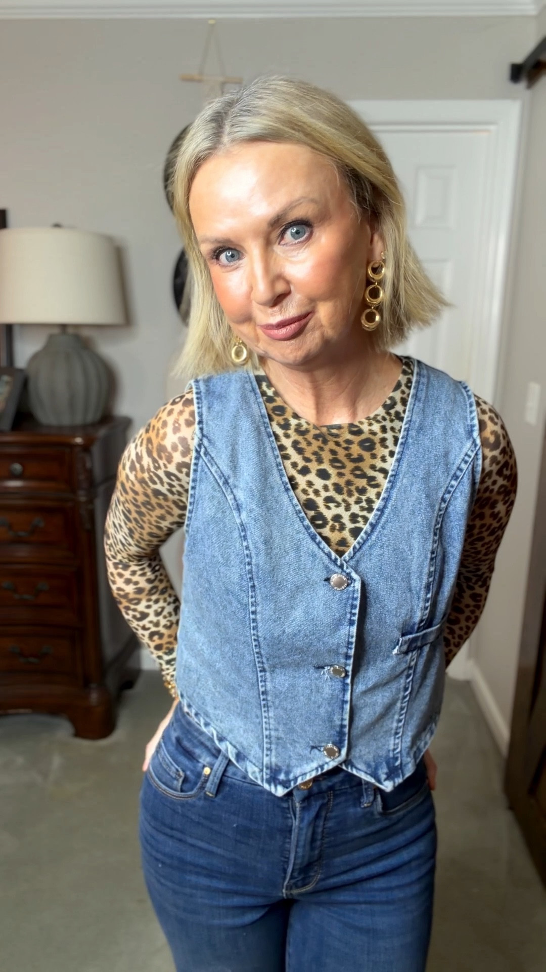 One thing I’ve learned post-mastectomy is that feeling like yourself again matters—so much more than following rules or hiding away.

This outfit has become one of my go-to formulas lately:
✨ A bodysuit with a busy pattern (it truly hides so much)
✨ A layered vest — on-trend, flattering, and gives that extra coverage and confidence
✨ A few easy Amazon jewelry pieces to finish the look
✨ And my favorite Amazon sneakers because comfort + style is non-negotiable these days

It’s simple, affordable, and most importantly… it makes me feel like me.
If you’re navigating this same season, I hope this helps you feel confident getting dressed again too. 🤍

Everything is linked here on LTK.

#postmastectomyfashion
#mastectomyfriendly
#breastcancersurvivorstyle
#confidenceaftercancer
#over50style
#womenover50style
#amazonfashion
#amazonfinds
#amazonoutfit
#amazonstyle
#affordablefashion
#everydaystyle
#comfortablefashion
#layeredlook
#bodysuitstyle
#vestoutfit
#sneakerstyle
#casualchic
#stylewithconfidence
#gettingdressedeveryday

#LTKstorytime #LTKootd #LTKOver40