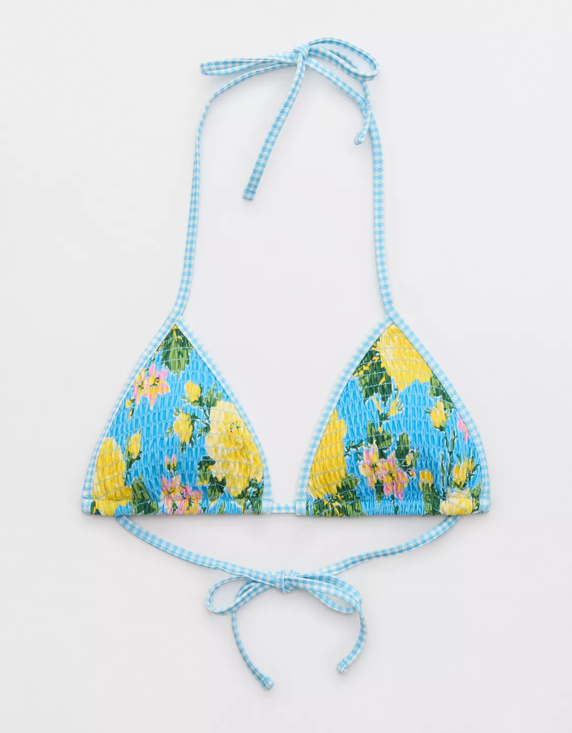 Aerie The Sun-Lover Smocked Bikini Top | Aerie