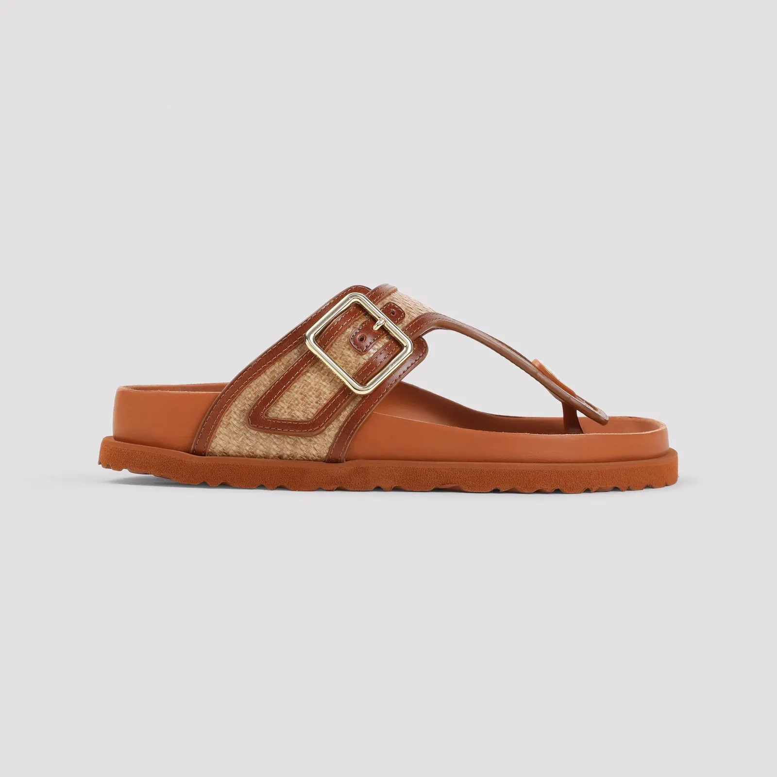 Birkenstock Gizeh Frames Raffia Flat Sandals | Cettire Global
