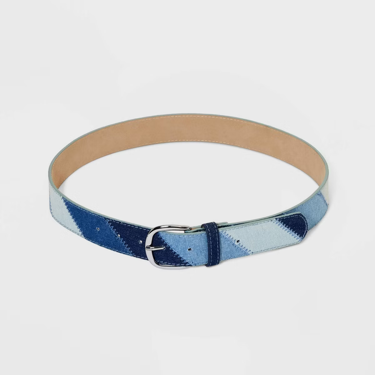 Women's Denim Patchwork Belt - Wild Fable™ Blue | Target