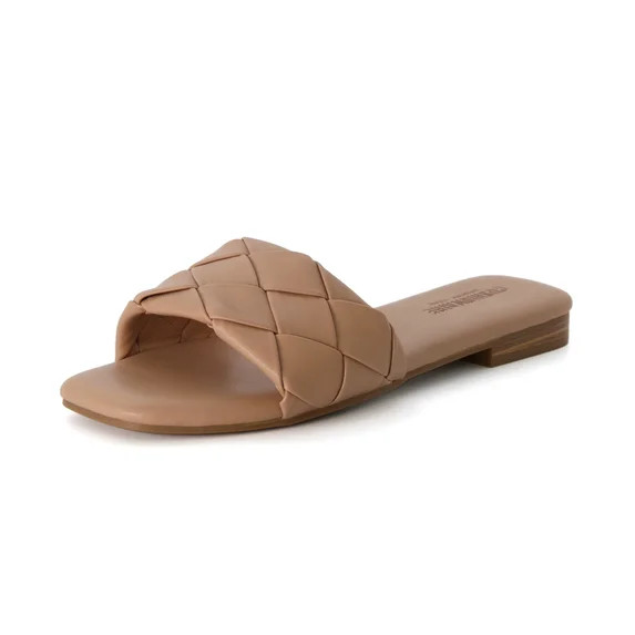 Cushionaire Franca Woven Slide Sandals Women Dressy or Casual with Memory Foam | Comfortable Summ... | Walmart (US)