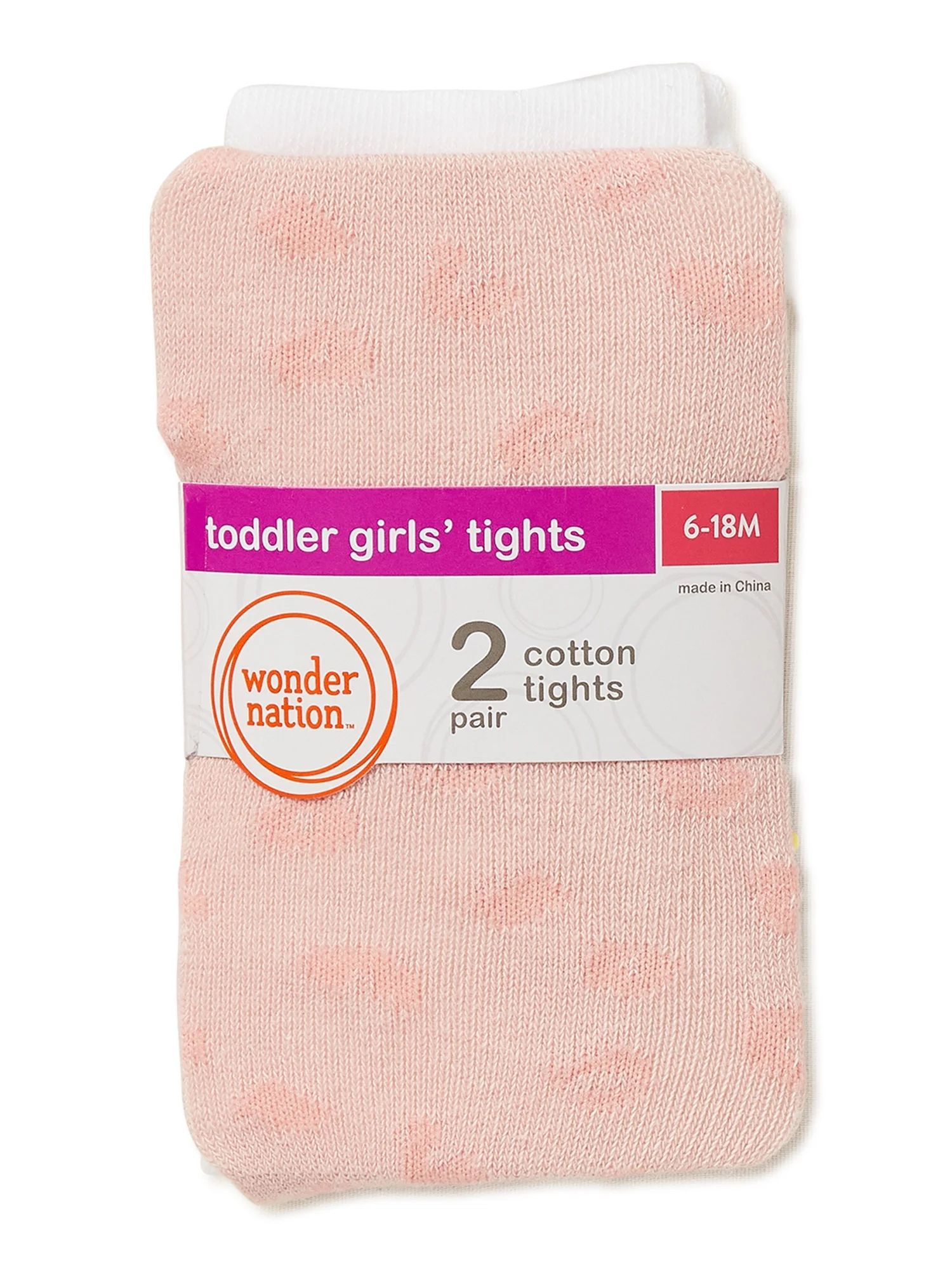 Wonder Nation Toddler Girls Flat Rib Leopard Tights, 2-Pack | Walmart (US)