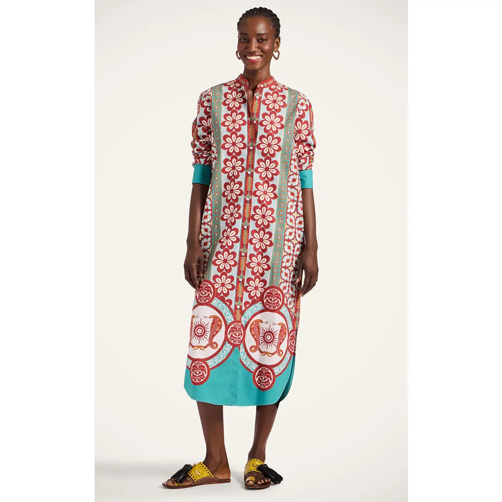 La DoubleJ Sundowner Tunic Pagoda Placée Rust at Nordstrom, Size Large | Nordstrom