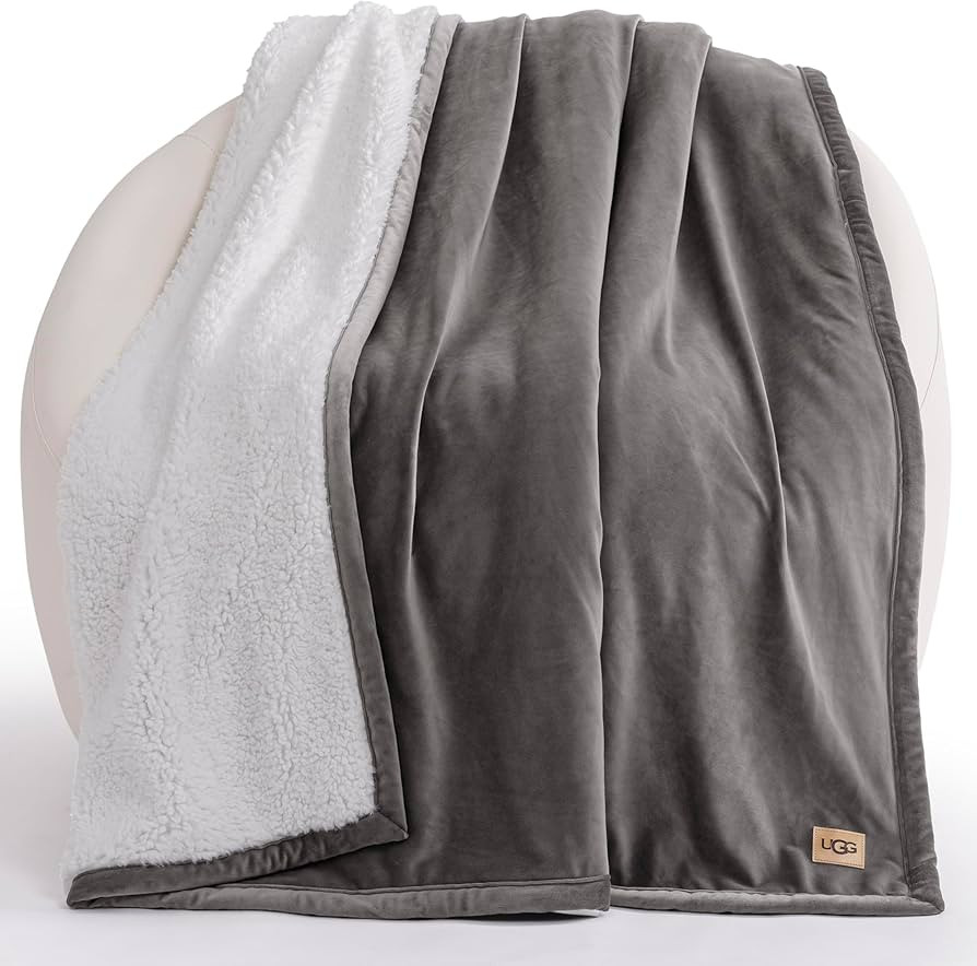 UGG Bliss Throw Blanket Plush Soft Fleece Fluffy Blankets for Bed or Couch Oversized Warm Reversi... | Amazon (US)