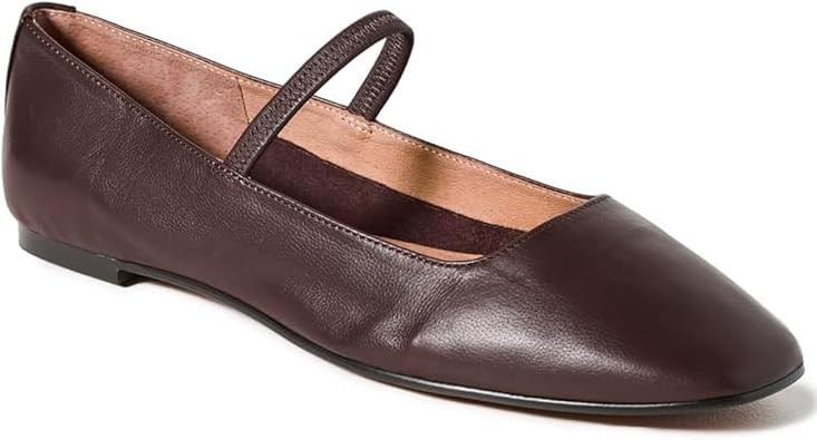Mary Jane Ballet Flats for Women Square Toe Elastic Strap Slip on Ballerina Flats Dressy Casual D... | Amazon (US)