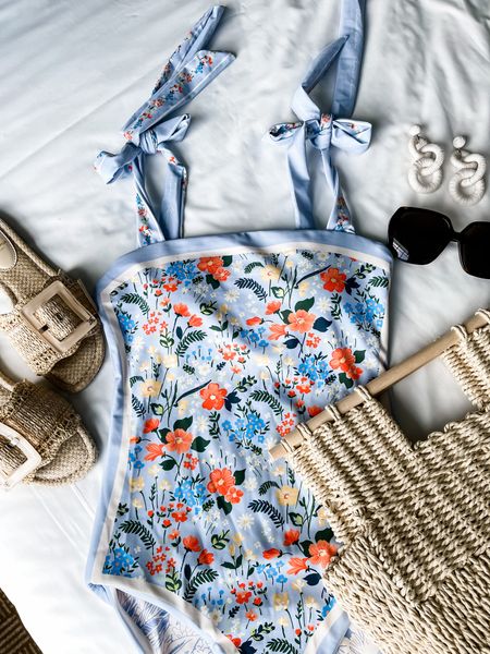 My most recent Amazon find 👏 Such a pretty floral one piece! I went with a size small! 

Loverly Grey, one piece swimsuit, vacation finds 

#LTKswim #LTKunder50 #LTKFind