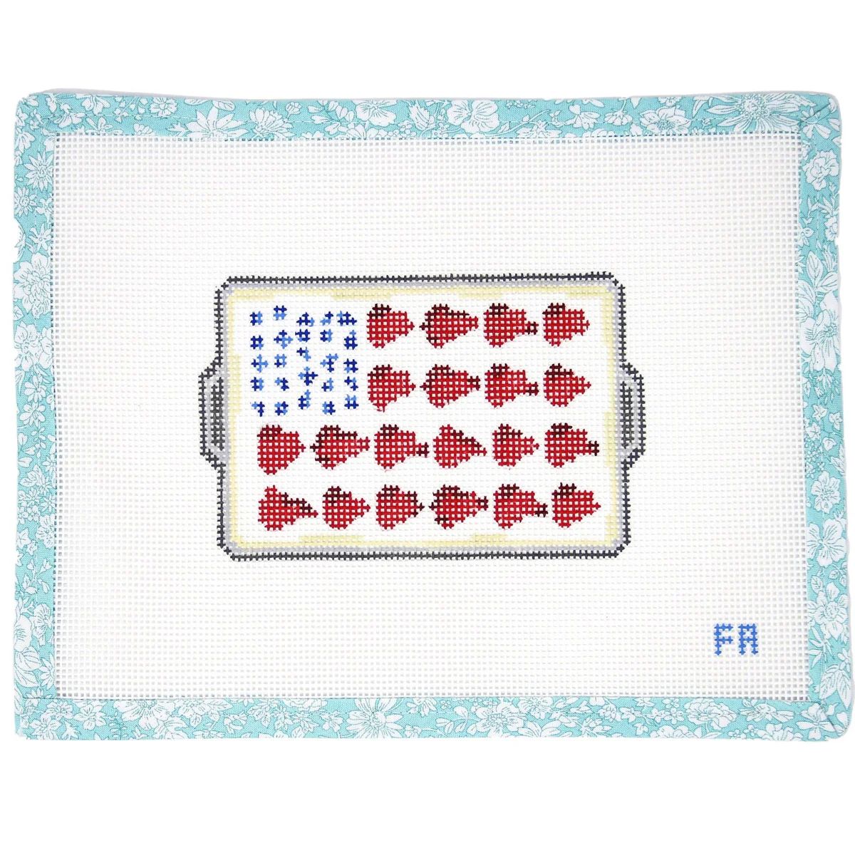 American Flag Cake Canvas | Greystone Needlepoint