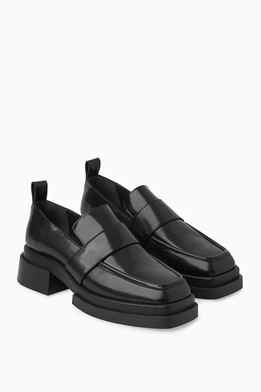 CHUNKY LEATHER LOAFERS - BLACK - COS | COS (EU)