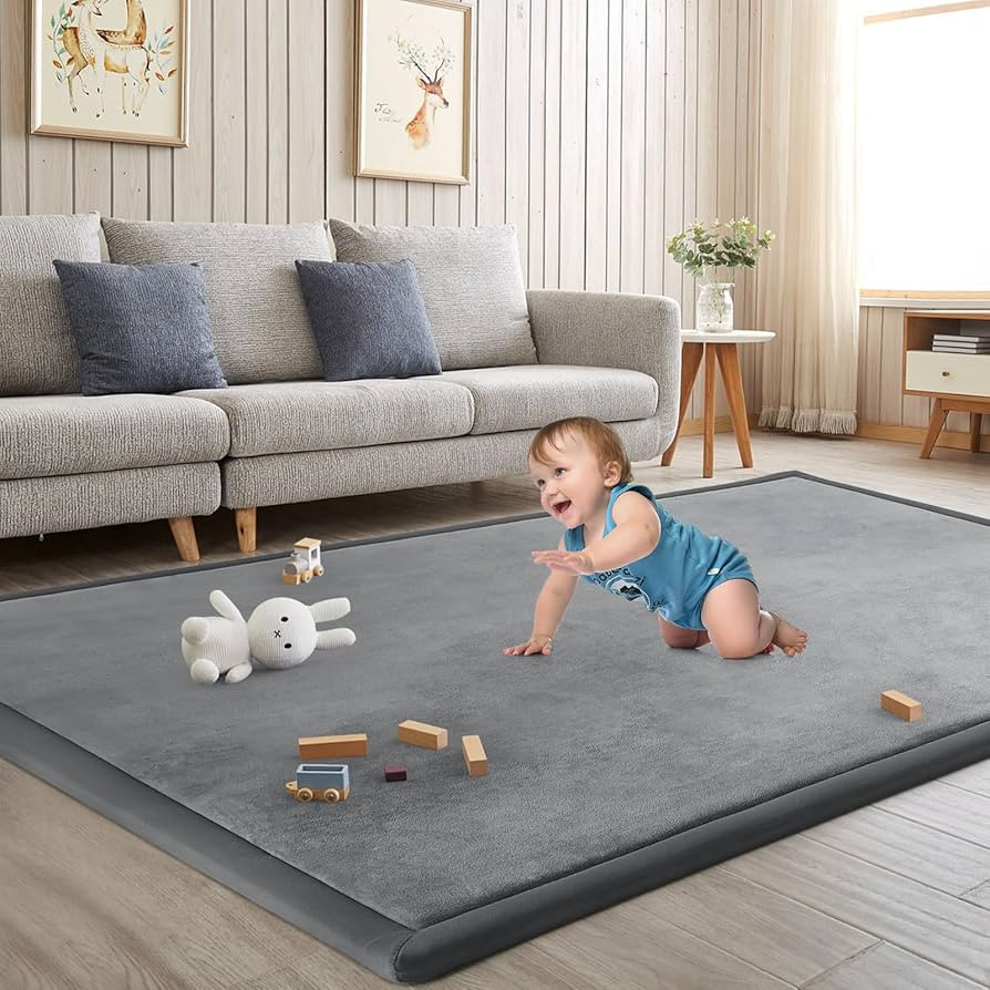 ILPEOD Baby Play Mat for Floor Tummy Time Nursery Rug Muscle Mat Area Rug Playroom Rug Tatami Mat... | Amazon (US)