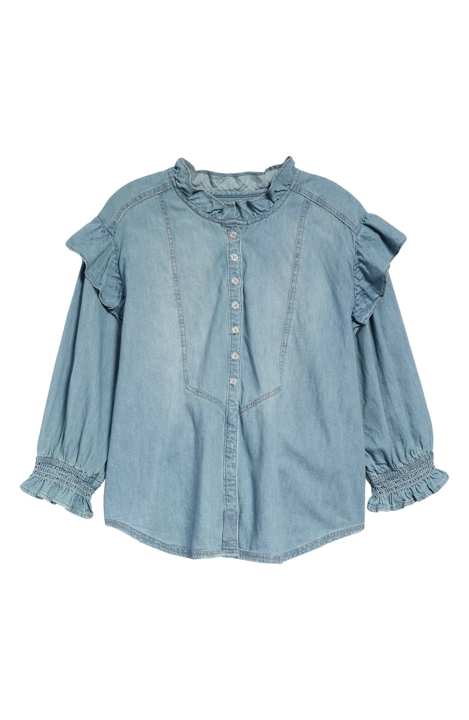 Free People Louise Denim Button-Up Top | Nordstrom | Nordstrom