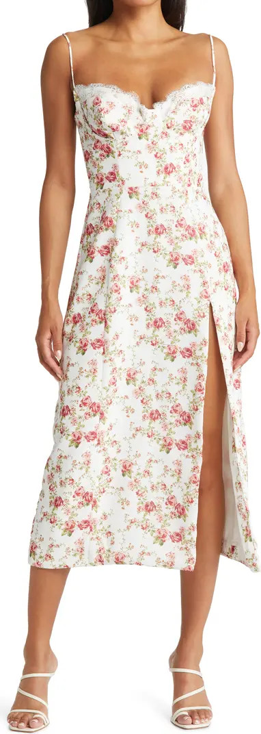 Corset Crepe Midi Sundress | Nordstrom