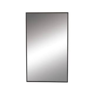 Litton Lane 32 in. x 18 in. Rectangle Framed Black Wall Mirror with Thin Minimalistic Frame 60151... | The Home Depot