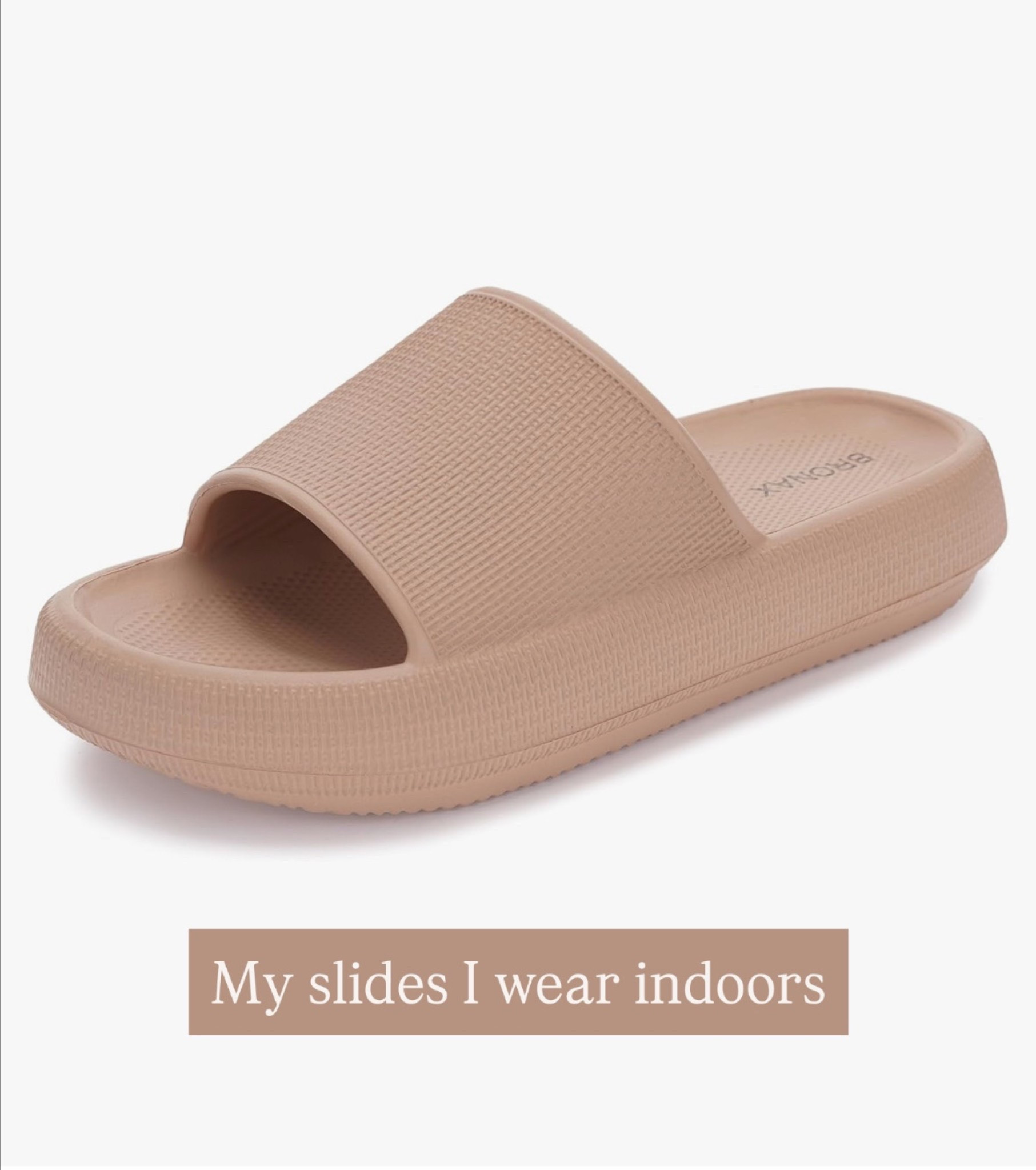 Amazon slides I wear indoors. They’re like walking on clouds. I’m wearing the 4-5.5

#LTKPetite