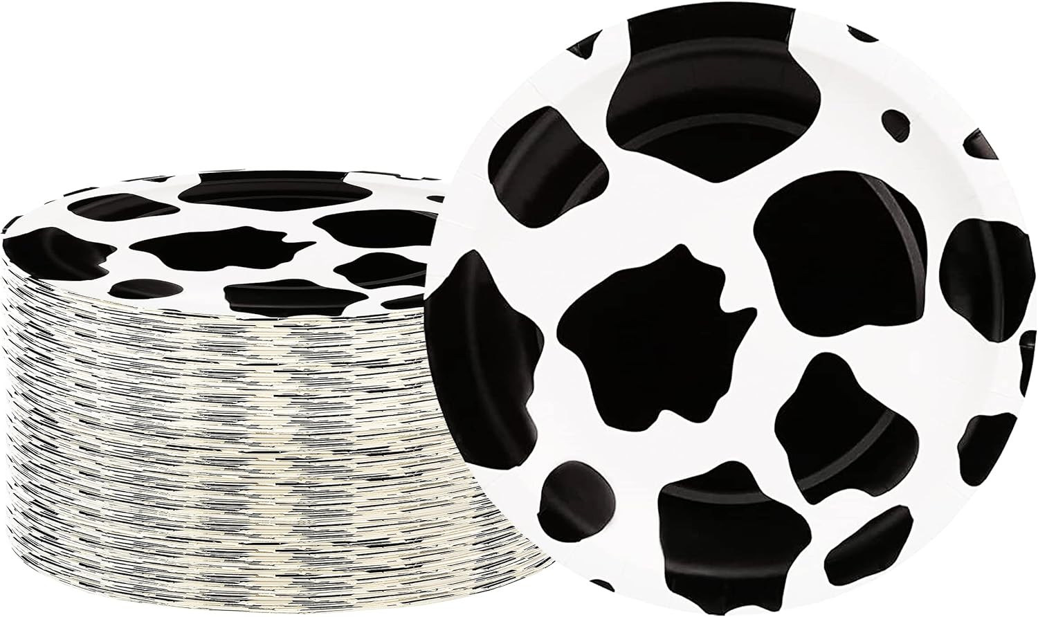 40 Pcs Cow Print Party Supplies Cow Print Paper Plates 7" Cow Party Plates for Farm Animal Barn C... | Amazon (US)