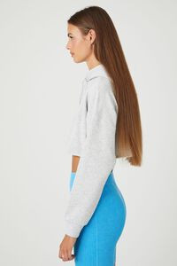 Fleece Raw-Cut Cropped Hoodie | Forever 21 (US)