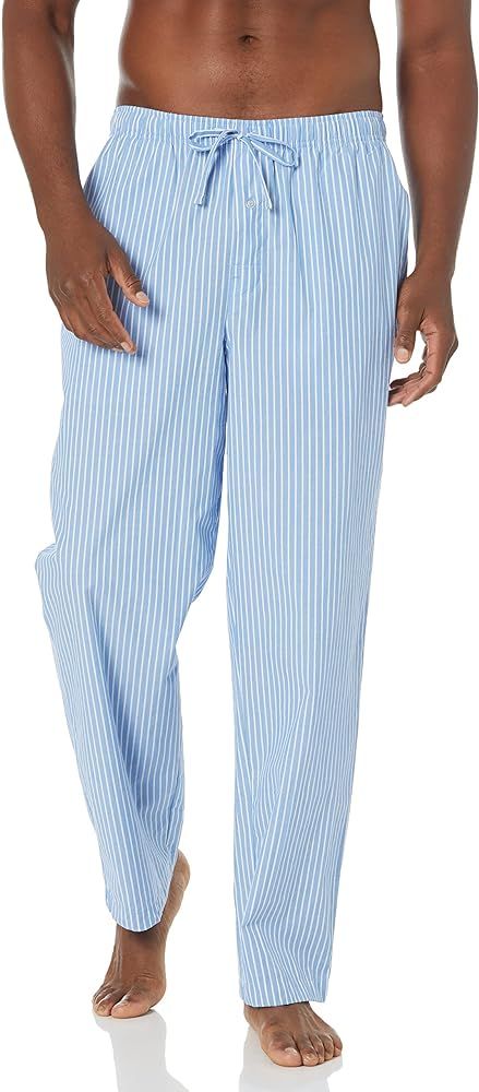 Amazon Essentials Men's Straight-Fit Woven Pajama Pant, Light Blue Stripe, Large | Amazon (CA)