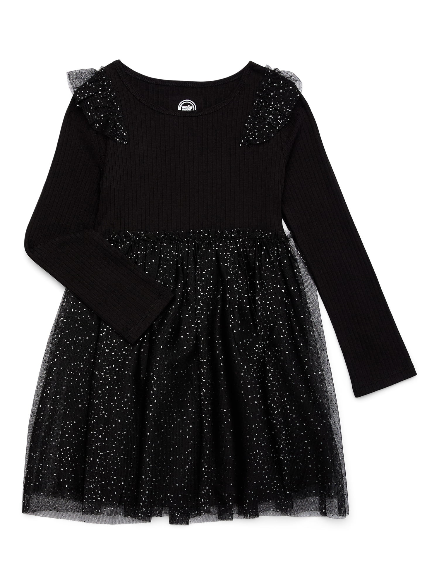 Wonder Nation Girls Long Sleeve Tutu Dress, Sizes 4-18 & Plus | Walmart (US)