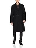 LONDON FOG Men's Signature Wool Blend Top Coat, Black, 48R | Amazon (US)