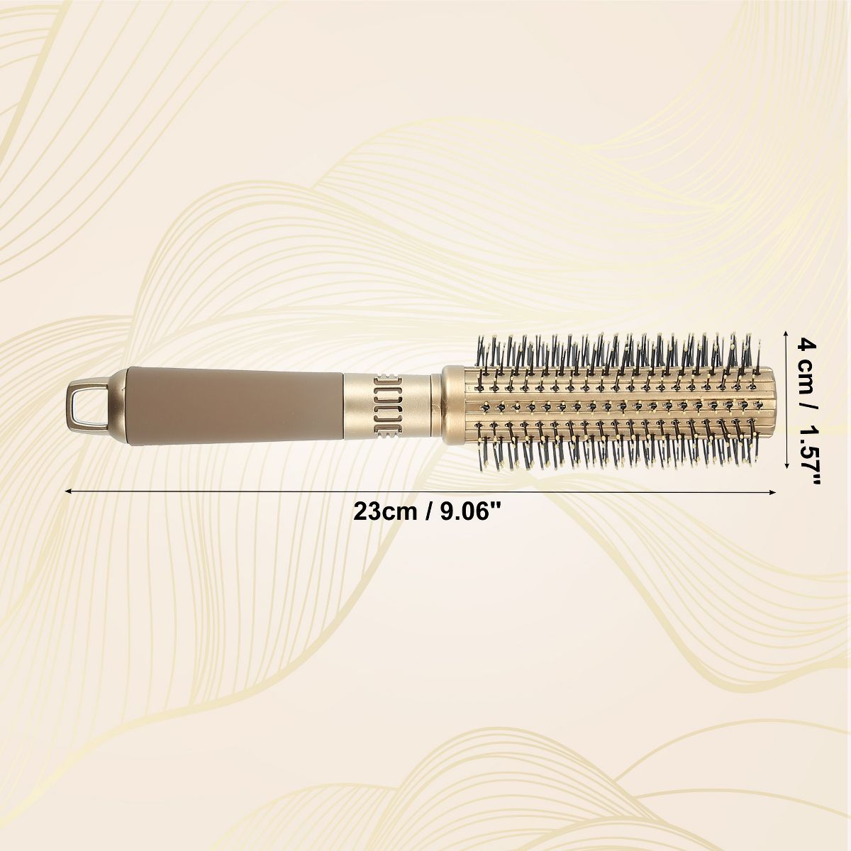 Unique Bargains ABS Styling Hair Round Brush Gold Tone 1 Pc | Target