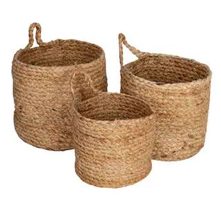 Online OnlyNatural Round Braided Jute Nesting Baskets with Handles SetItem # D740019S Previous Ne... | Michaels Stores
