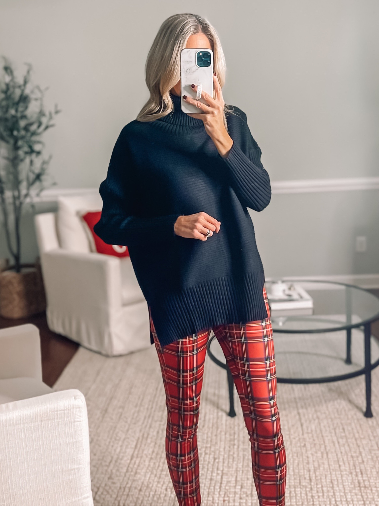 Christmas outfit idea 
Christmas plaid leggings 
Plaid pants 
Amazon outfit 
Holiday shoes

#LTKsalealert #LTKunder50 #LTKHoliday