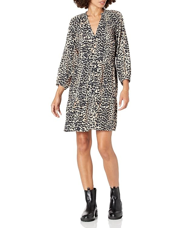 The Drop Women's @Caralynmirand Ruffle-Neck Tiered Mini Dress | Amazon (US)