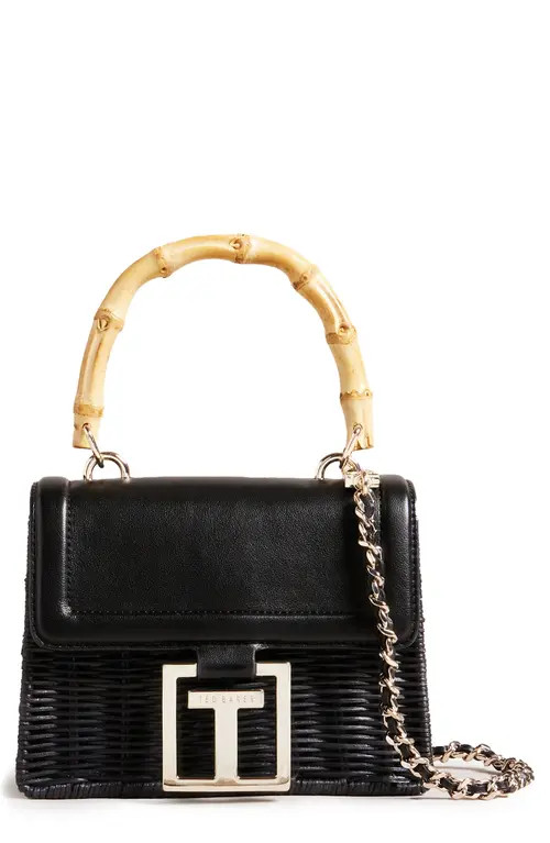 Ted Baker London Jaylisa Rattan Crossbody Bag in Black at Nordstrom | Nordstrom