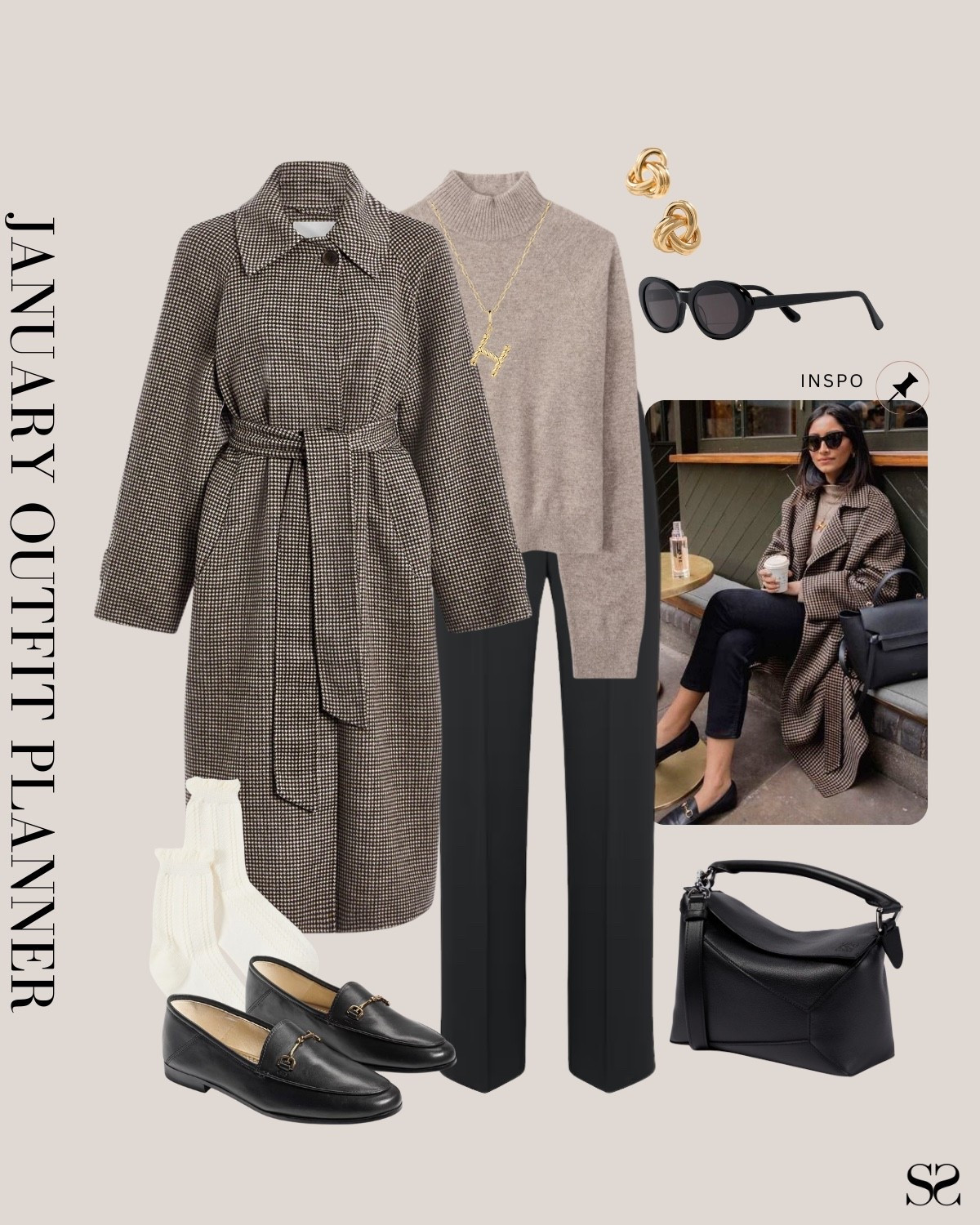 Monthly outfit planner JANUARY: Winter outfits | trouser, houndstooth coat, sweater, loafers, office outfit 

#classicstyle #LTKstyletip #winteroutfit #workoutfit

Image inspo credit: Pinterest 

#LTKootd #LTKgrwm #LTKWorkwear